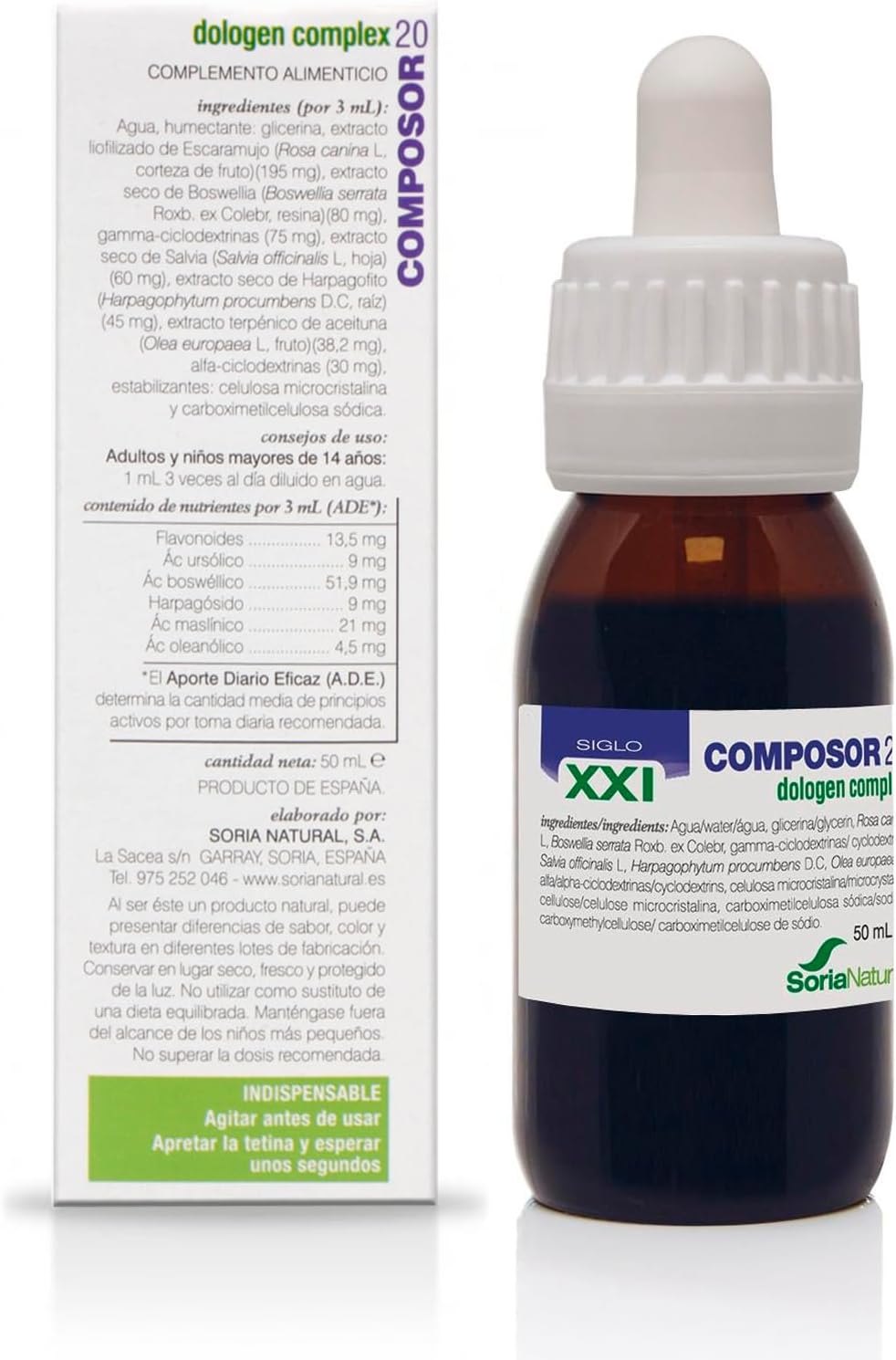Composor 20 Dologen Complex XXI Soria Natural 50 ml