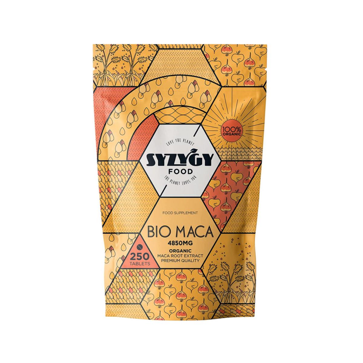 Extracto de Pura Maca Andina Ecológica, 250 comprimidos. SYZYGY FOOD