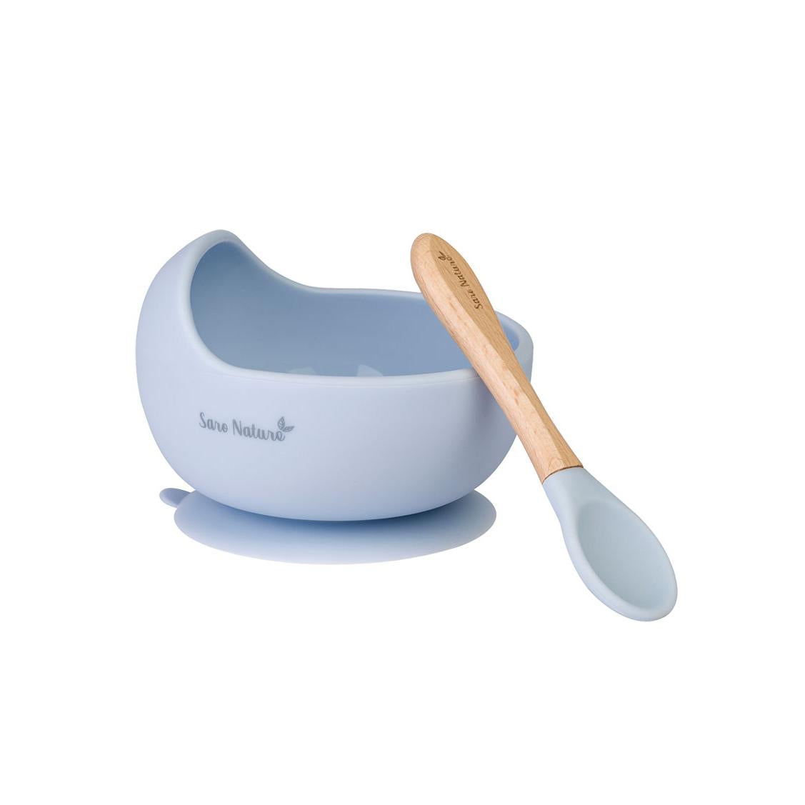 Set de alimentación Wave con ventosa Saro Baby Rosa