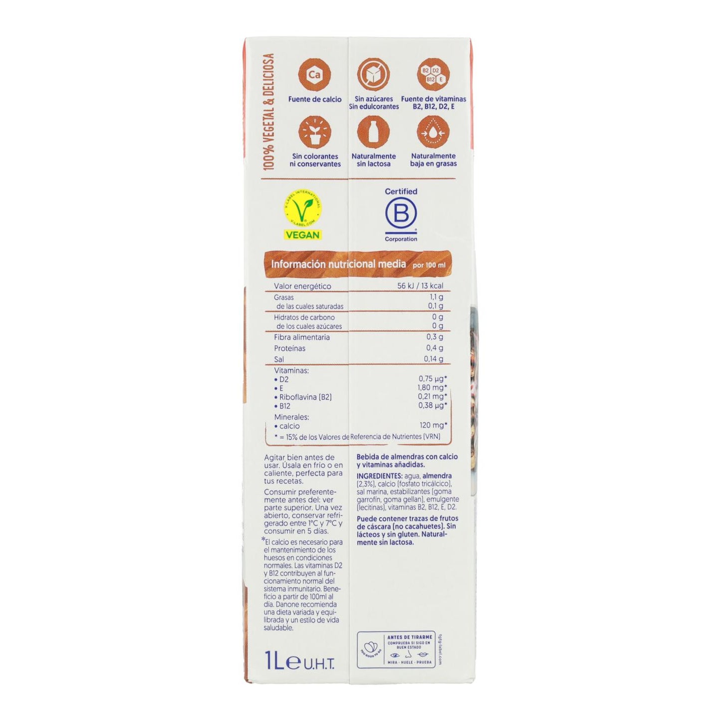 Bebida de Almendras Sin Azúcar Alpro 1 Litro