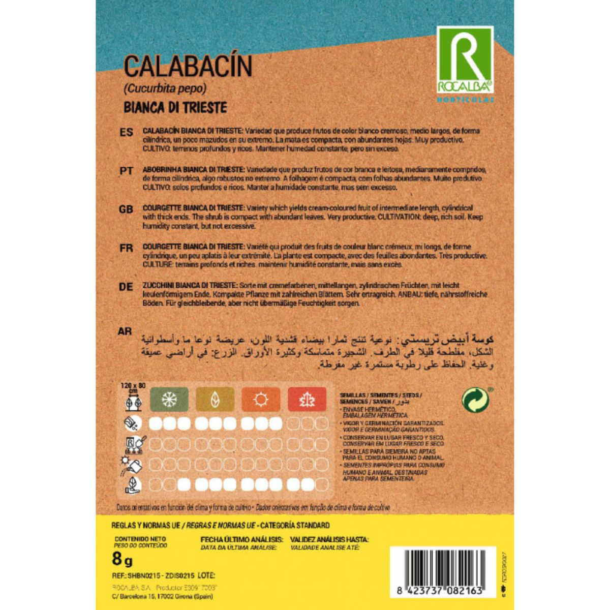 Semillas de Calabacín bianca di trieste