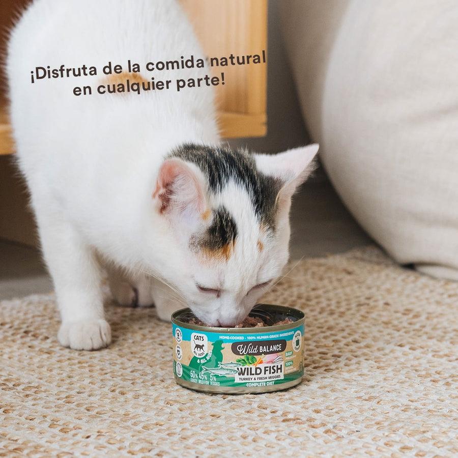 Pack Lata de Pescado y Pavo BARF para gatos 6x120 g Wild Balance