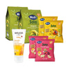 Pack 2 Snacks de Mango Hero + 2 Snacks de guisantes y maíz Hero + 2 Snacks de Fresa Hero + Crema de Pañal de Caléndula Weleda