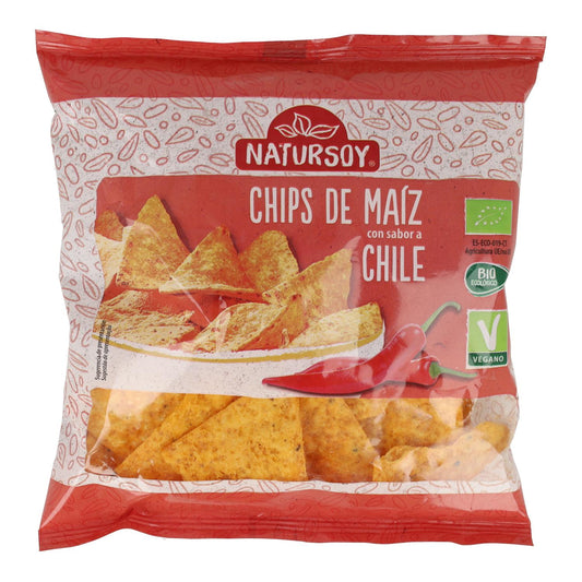Chips de maíz y chili, 75 g. Natursoy