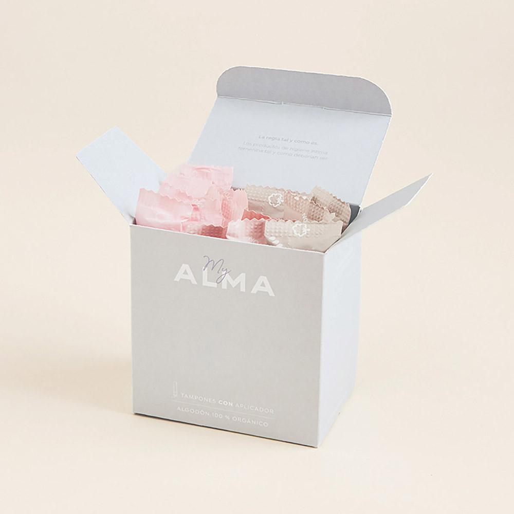 Tampones con aplicador absorción super ECO My Alma 14 Uds