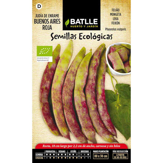 Semillas de Judía Buenos Aires roja ecológicas Batlle