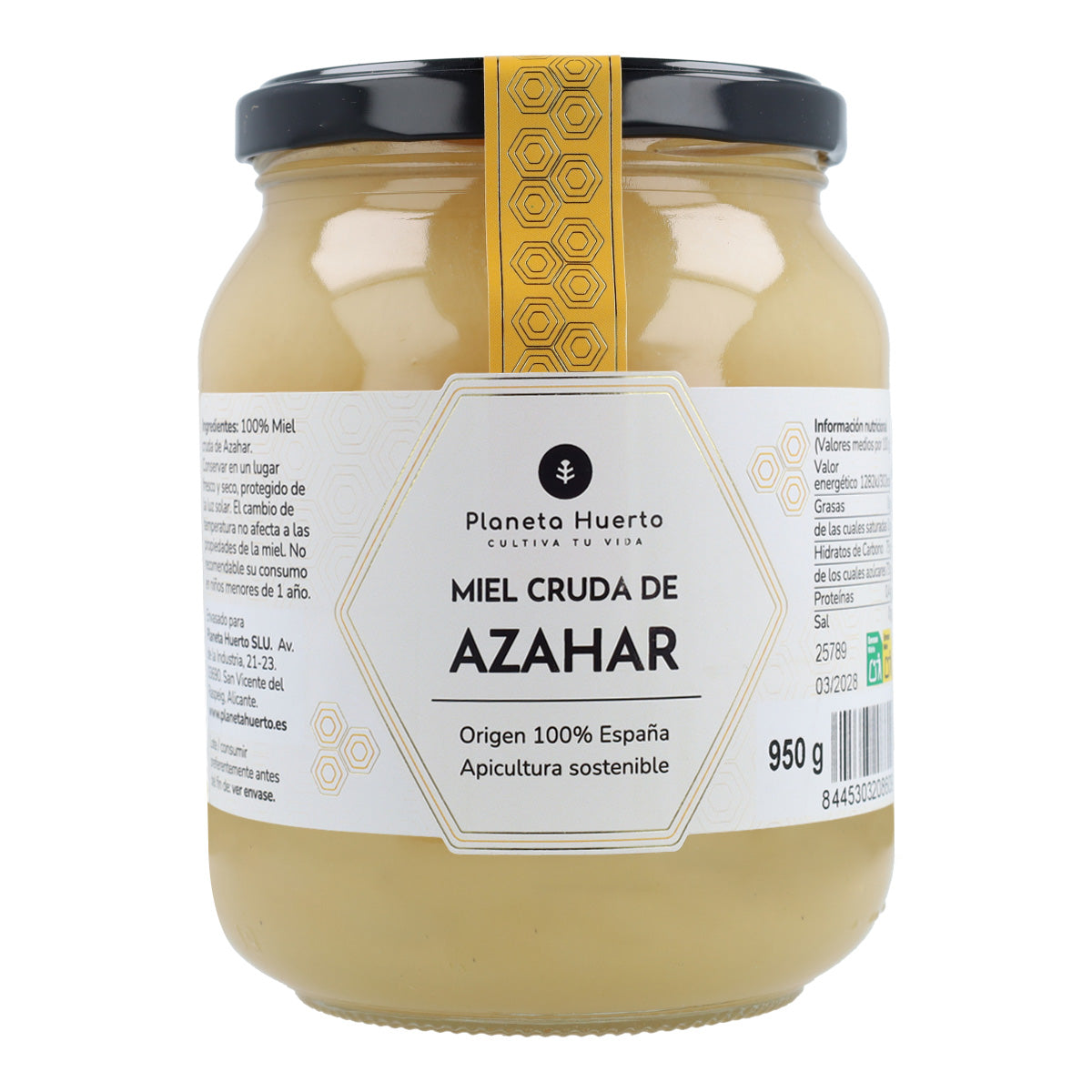 Miel Cruda de Azahar Planeta Huerto 950 g
