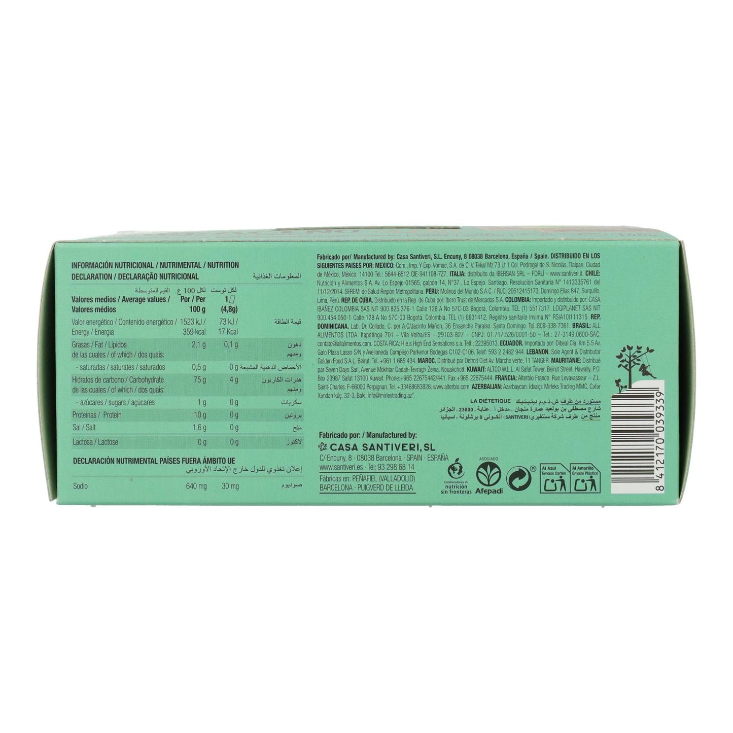 Tostadas Ligeras y Crujientes de Trigo Sarraceno Bio Santiveri 100 g