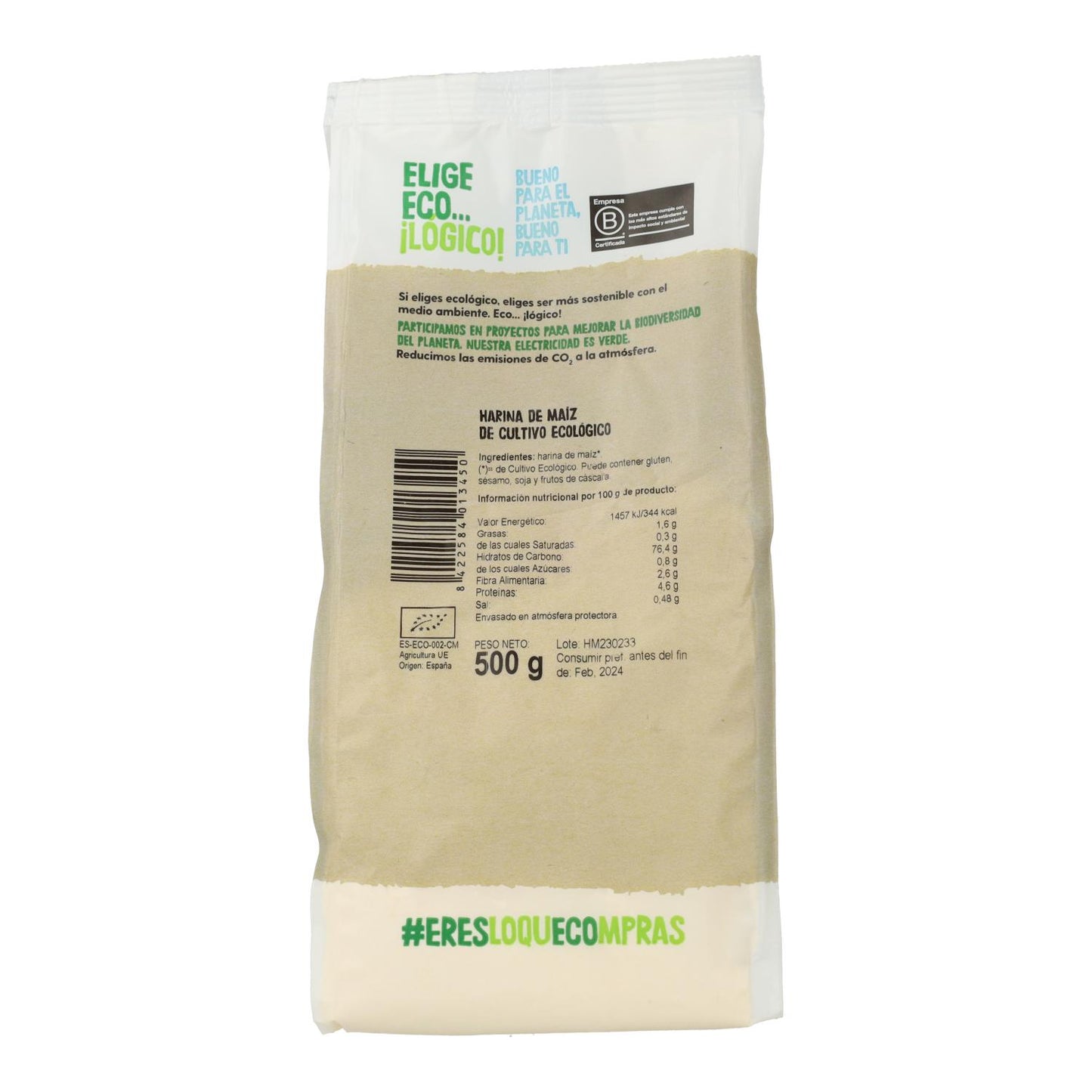 Harina De Maiz Bio, 500 G Ecocesta
