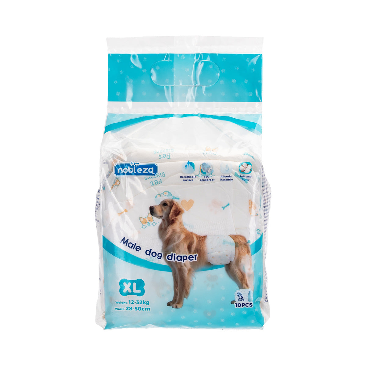 Pañales para perro Macho XL Nobleza 10 ud