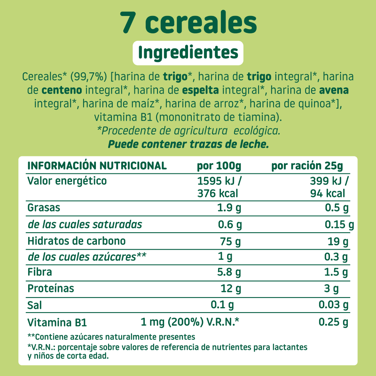 Papilla de 7 Cereales Eco Smileat 200 g