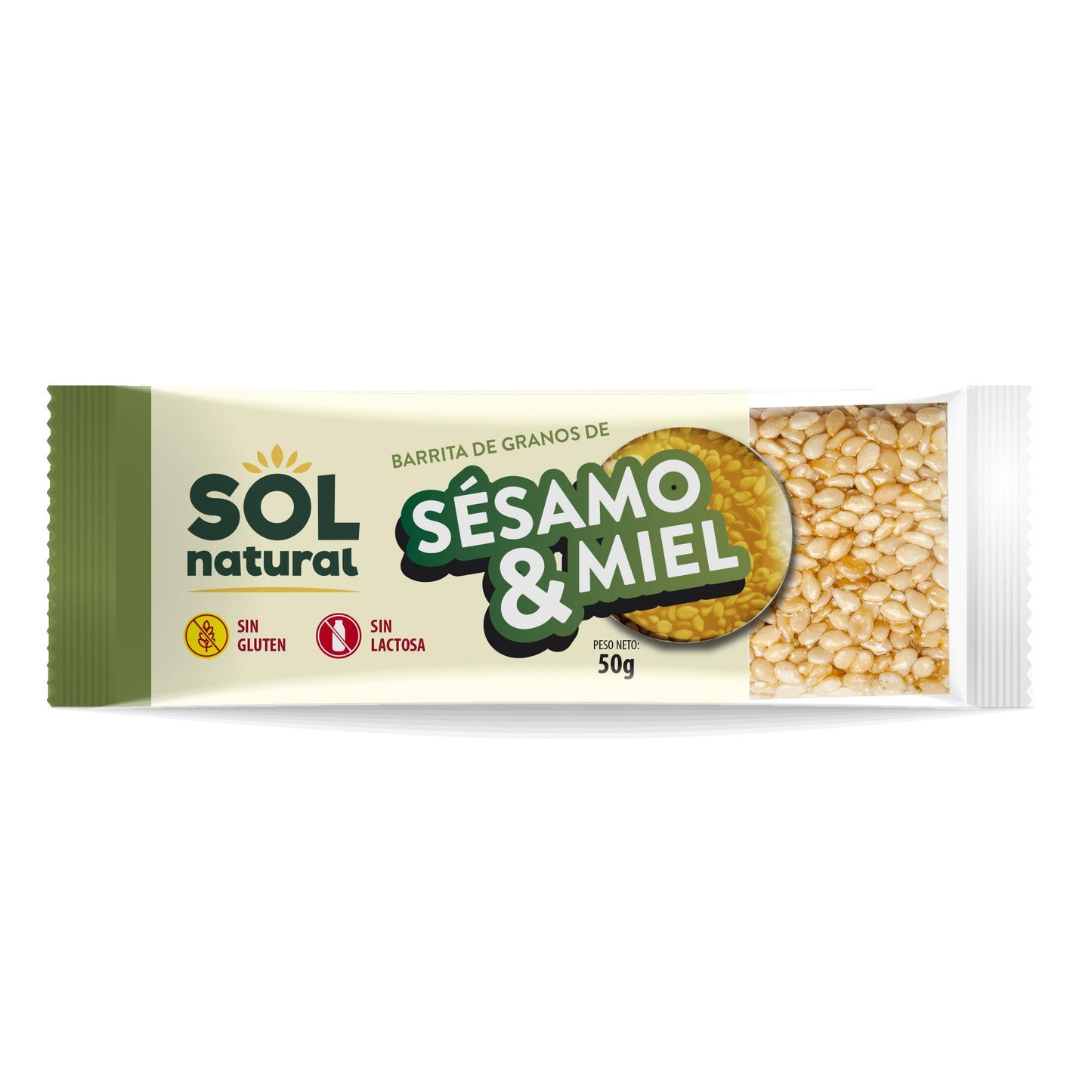 Barrita de sésamo y miel sin gluten Sol Natural 50 g