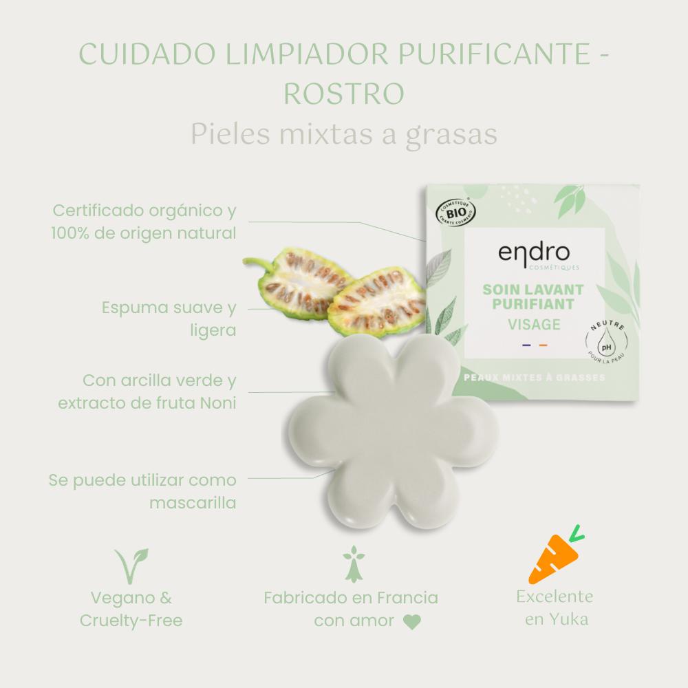 Limpiador facial purificante sólido piel mixta y grasa Endro-85 ml