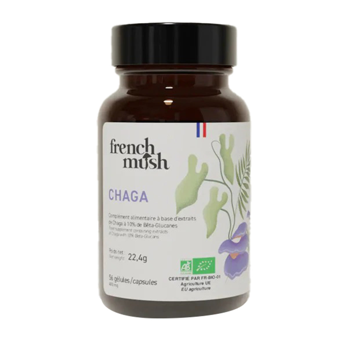 Cápsulas de Extractos de Chaga BIO French Mush 56 uds