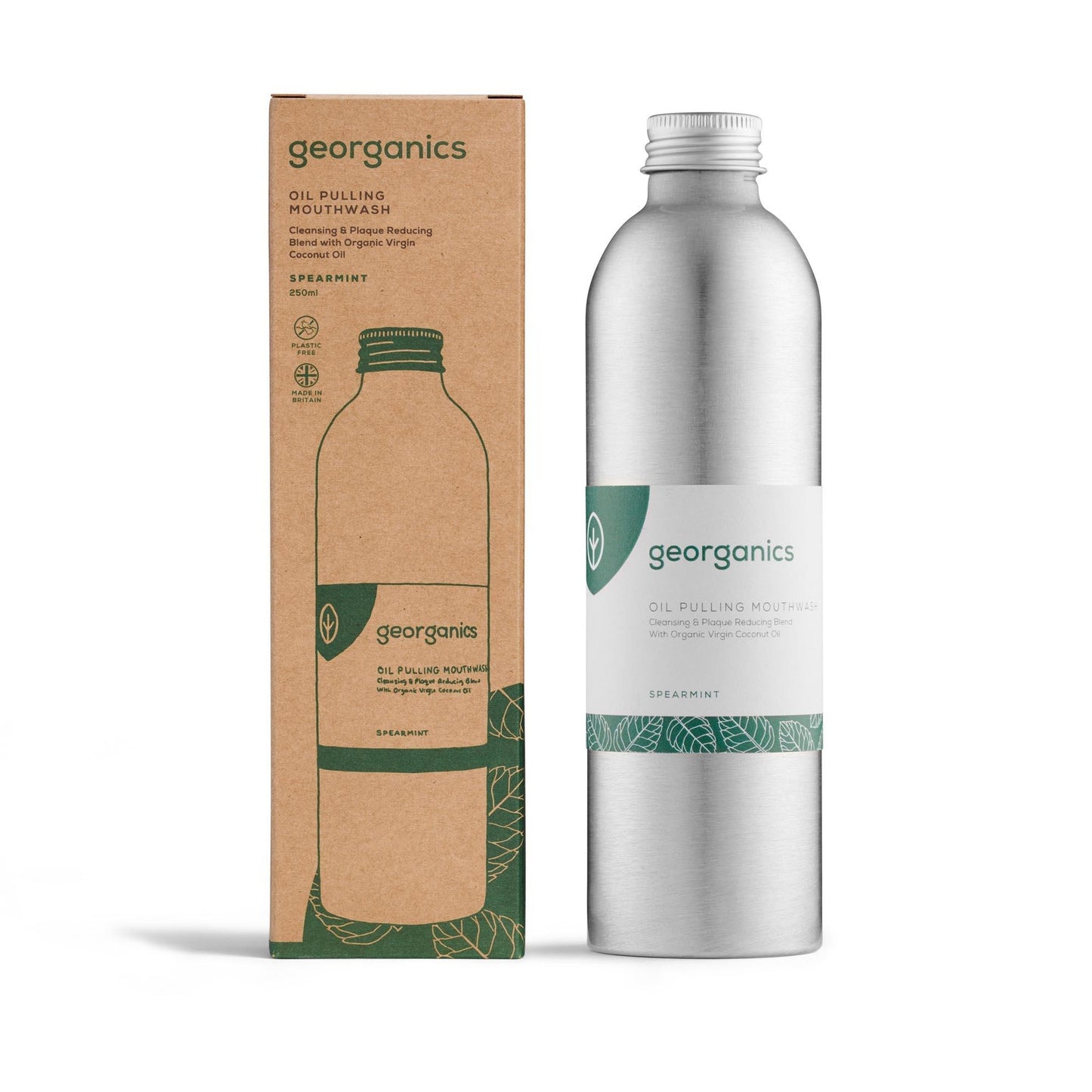 Enjuague bucal con aceite de coco y menta Georganics 275 ml