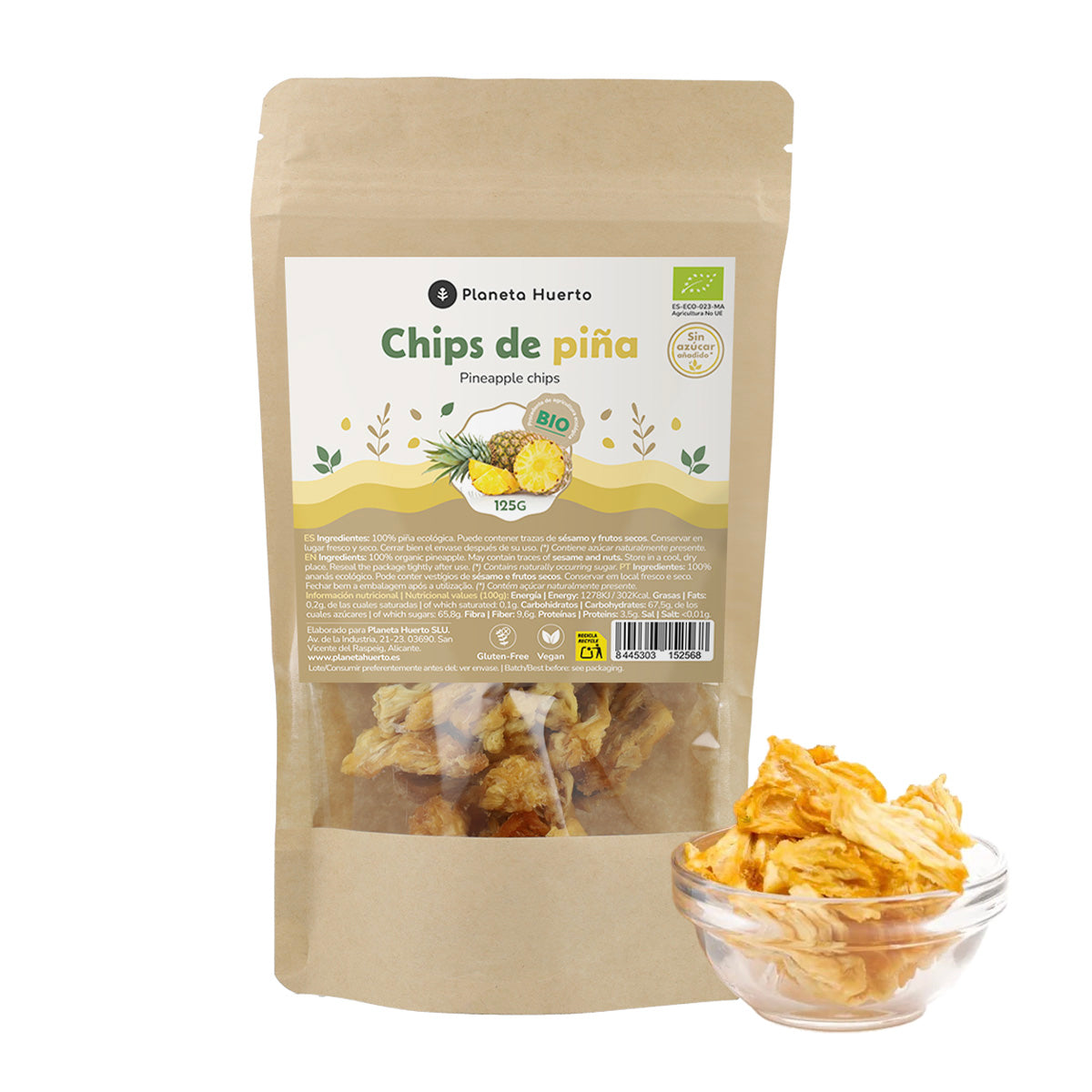 Piña chips ECO Planeta Huerto 125 g