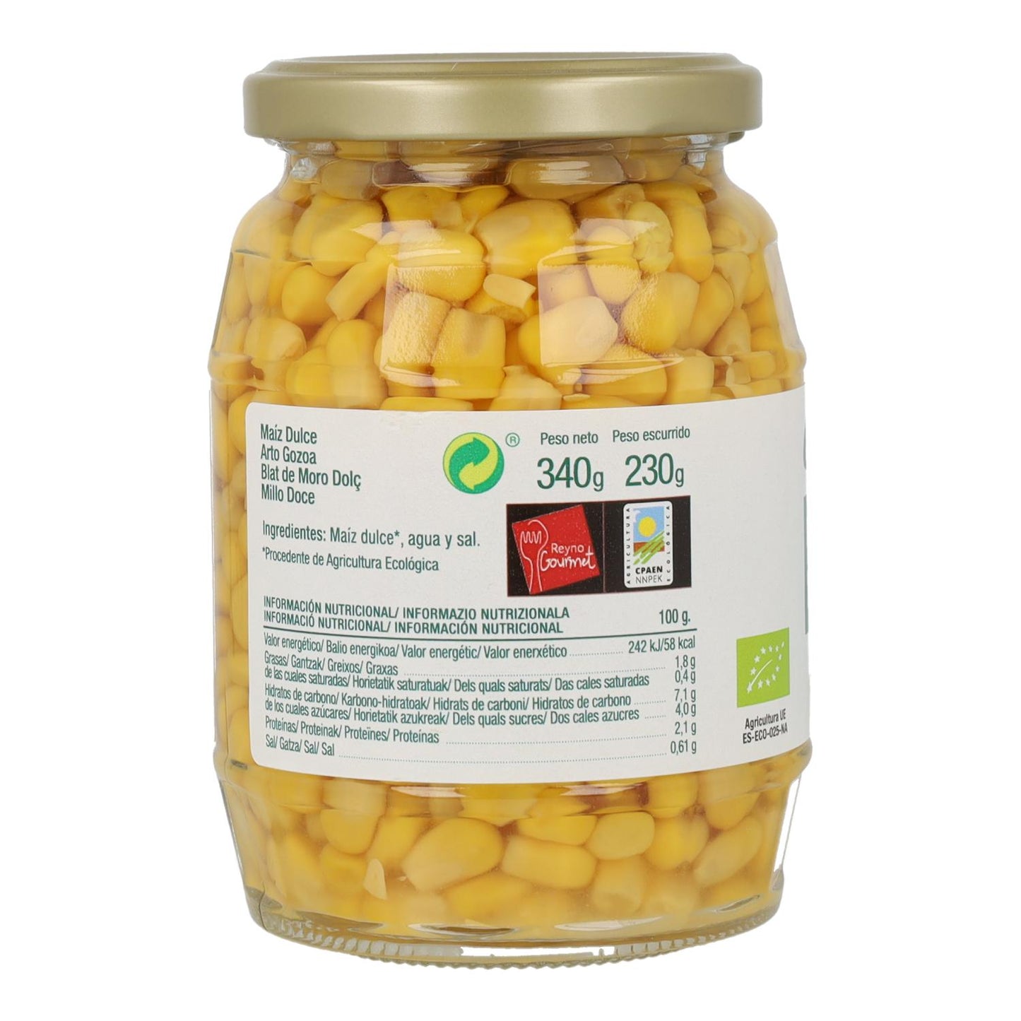 Maíz Dulce Bio Ekolo