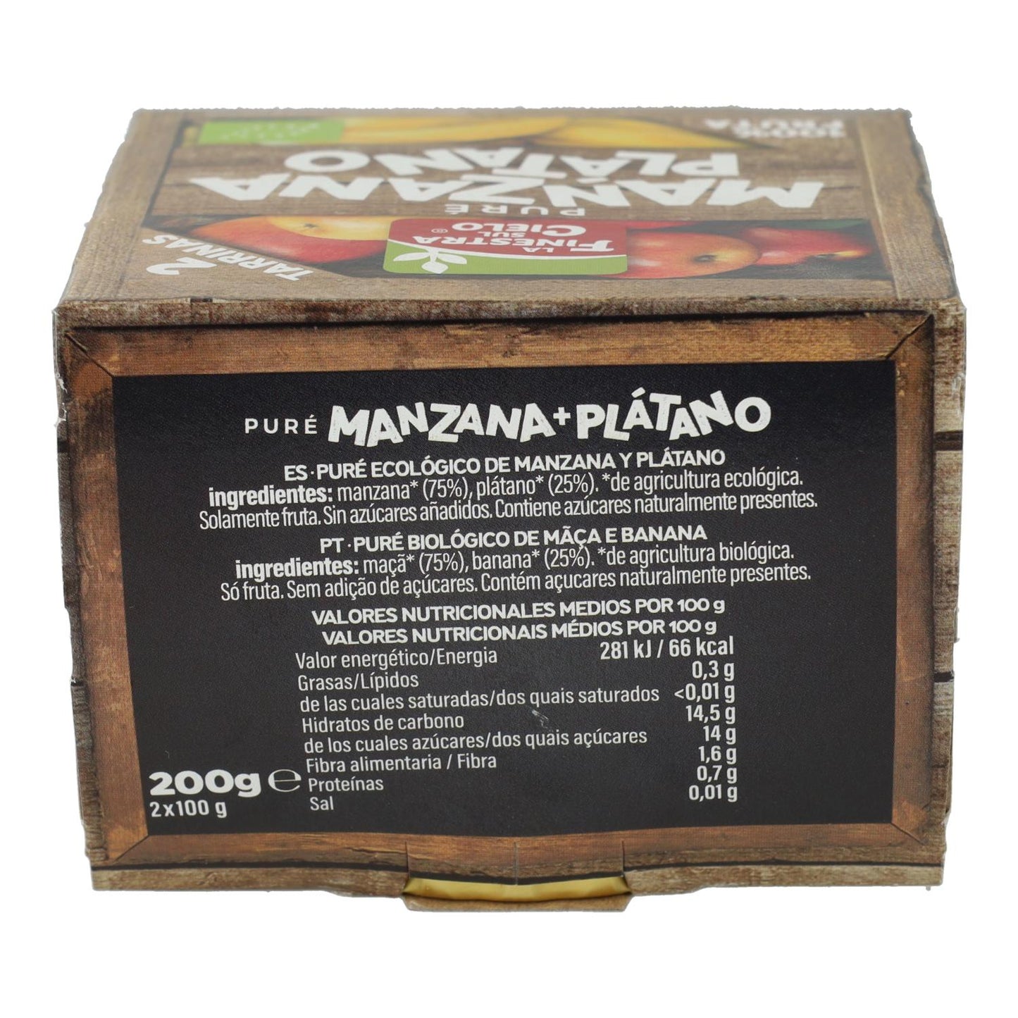 Puré de Manzana y Plátanos Maxitos La Finestra Sul Cielo 200 gr