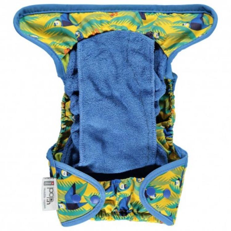 Pañal reutilizable bambú Pop-in velcro Parrot Close Parent