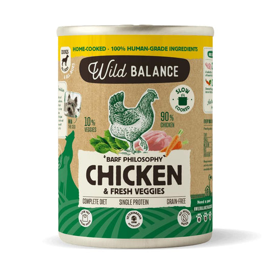 Lata de Pollo BARF para perros Wild Balance 400 g
