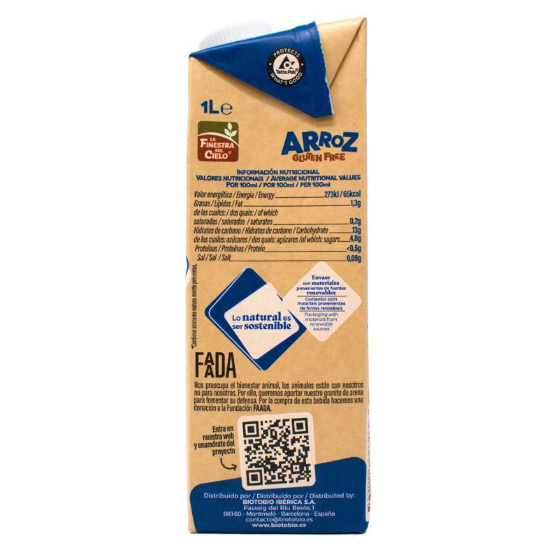 Bebida de Arroz Sin Gluten Bio La Finestra Sul Cielo 1 L