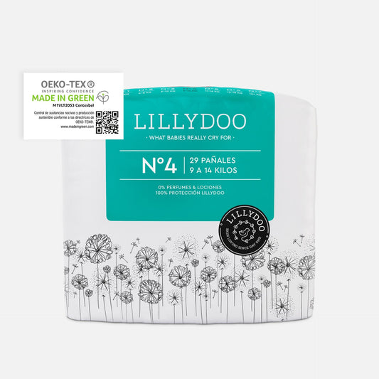 Pañales talla 4 (9-14kg) LILLYDOO 29 uds