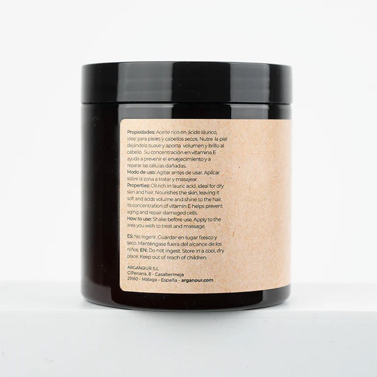 Aceite de coco BIO 100% puro Arganour 250ml