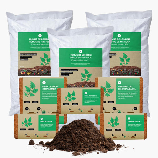 Pack de Sustrato para Huertos Urbanos 245 - 280 Litros Planeta Huerto