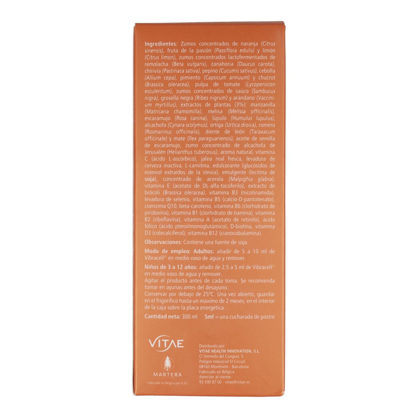 Vibracell multivitamínico Vitae, 300 ml