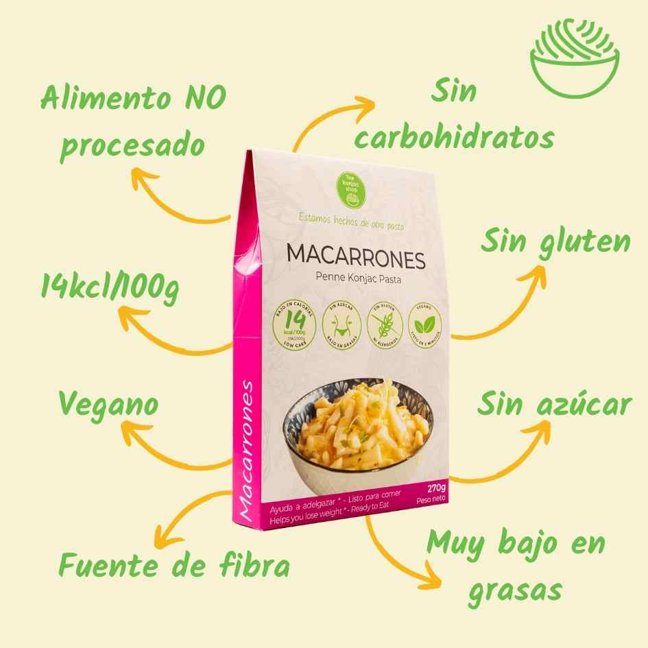 Macarrones konjac The Konjac Shop 270g