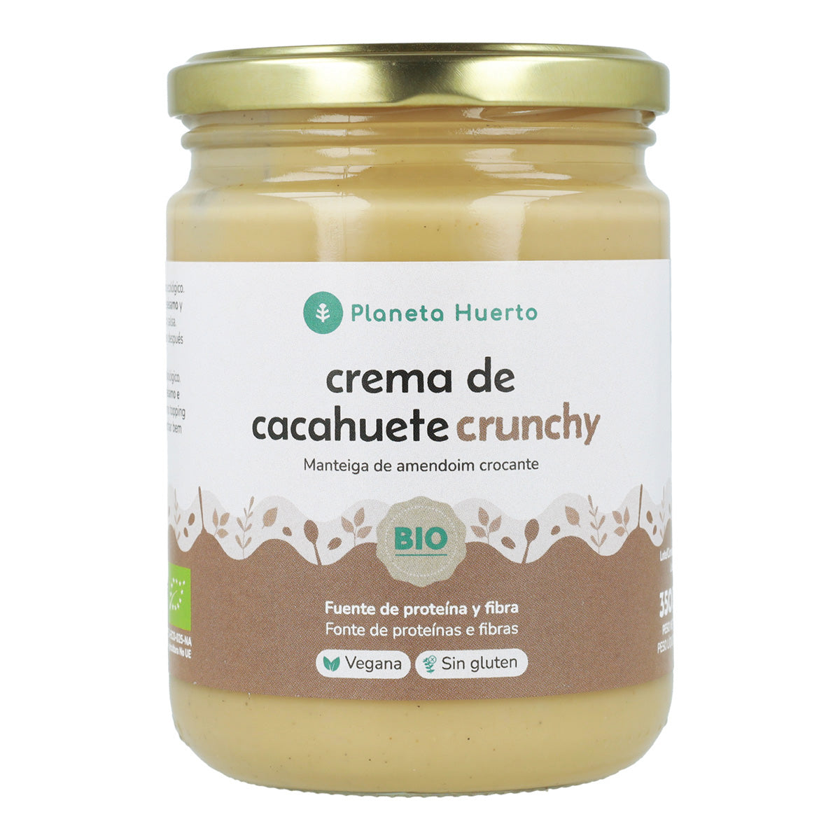 Crema de Cacahuete Crunchy ECO Planeta Huerto 350g