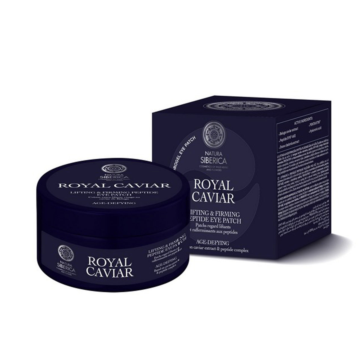 Royal caviar parches reafirmantes para contorno de ojos, Natura siberica, 60 unidades