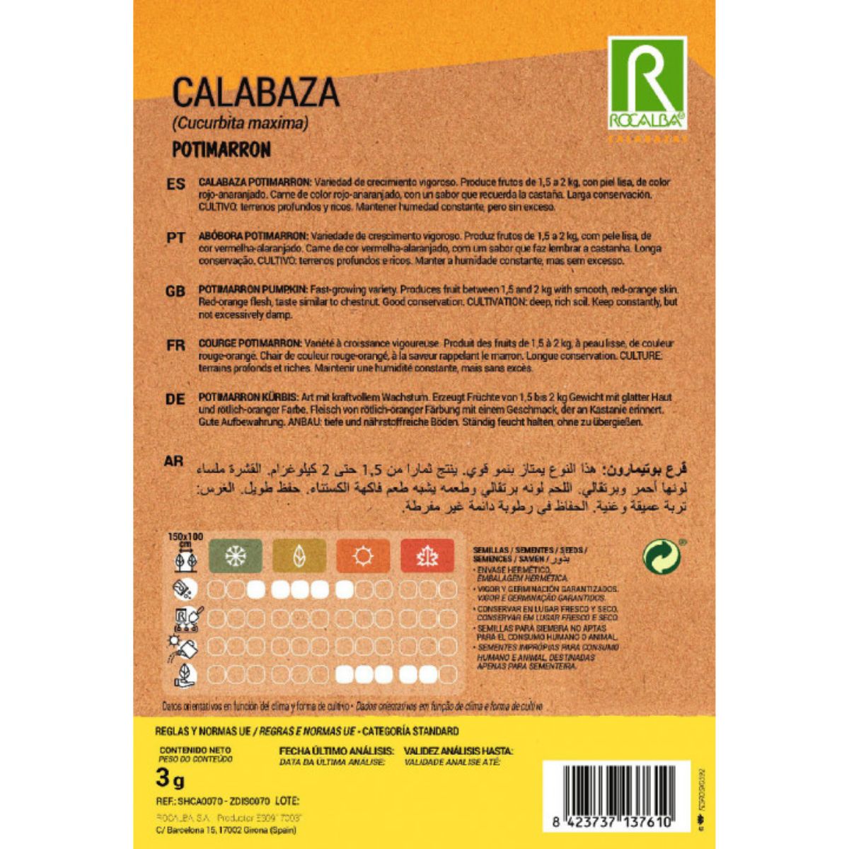 Semillas de Calabaza potimarron