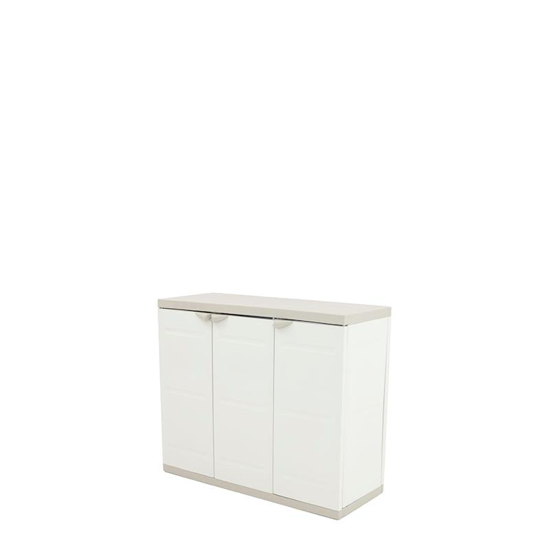 Medio Armario de 3 Puertas 105 cm Titanium Plastiken Beige