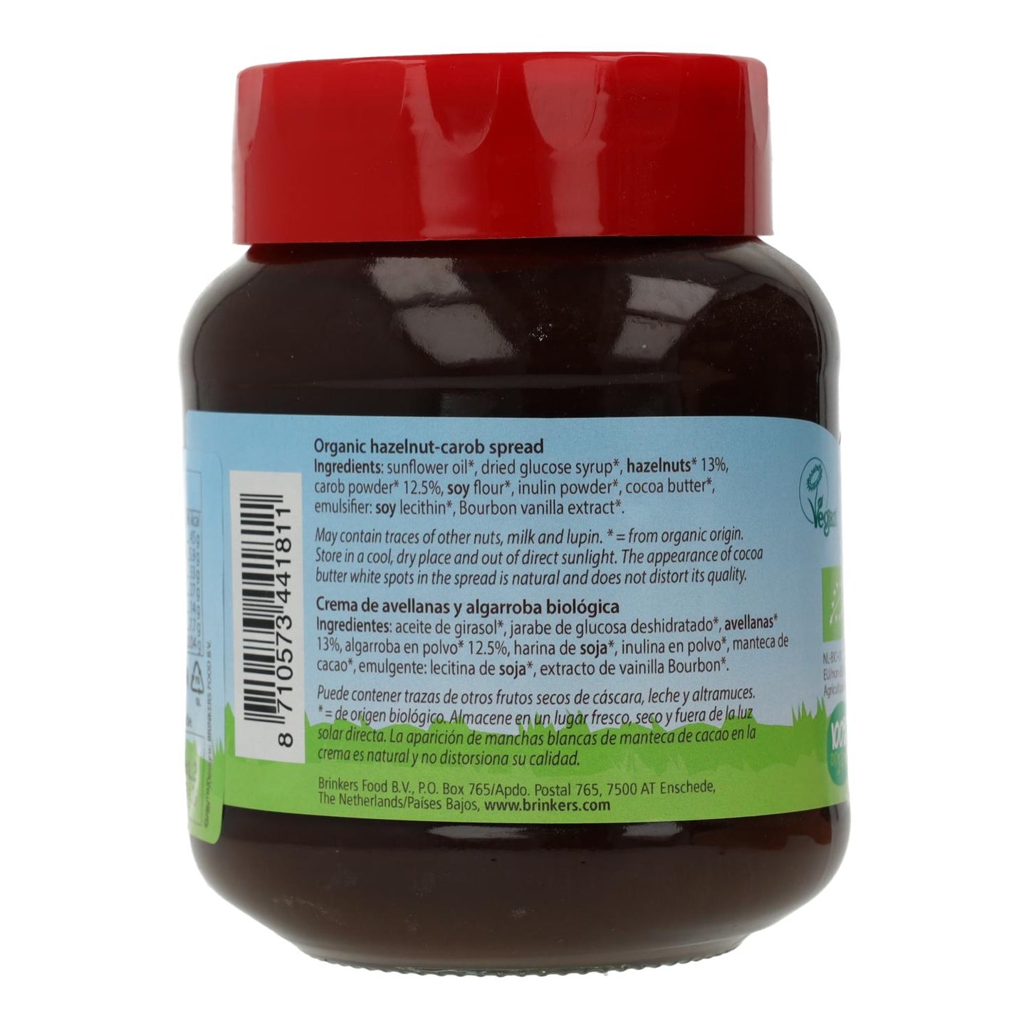 Crema de Algarroba y Avellanas Nuscarobe 350 g