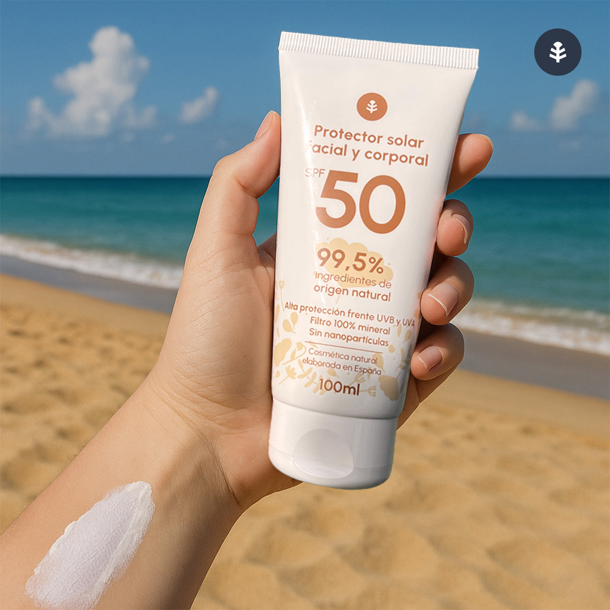 Crema de protección solar 100% mineral SPF50 Planeta Huerto 100 ml