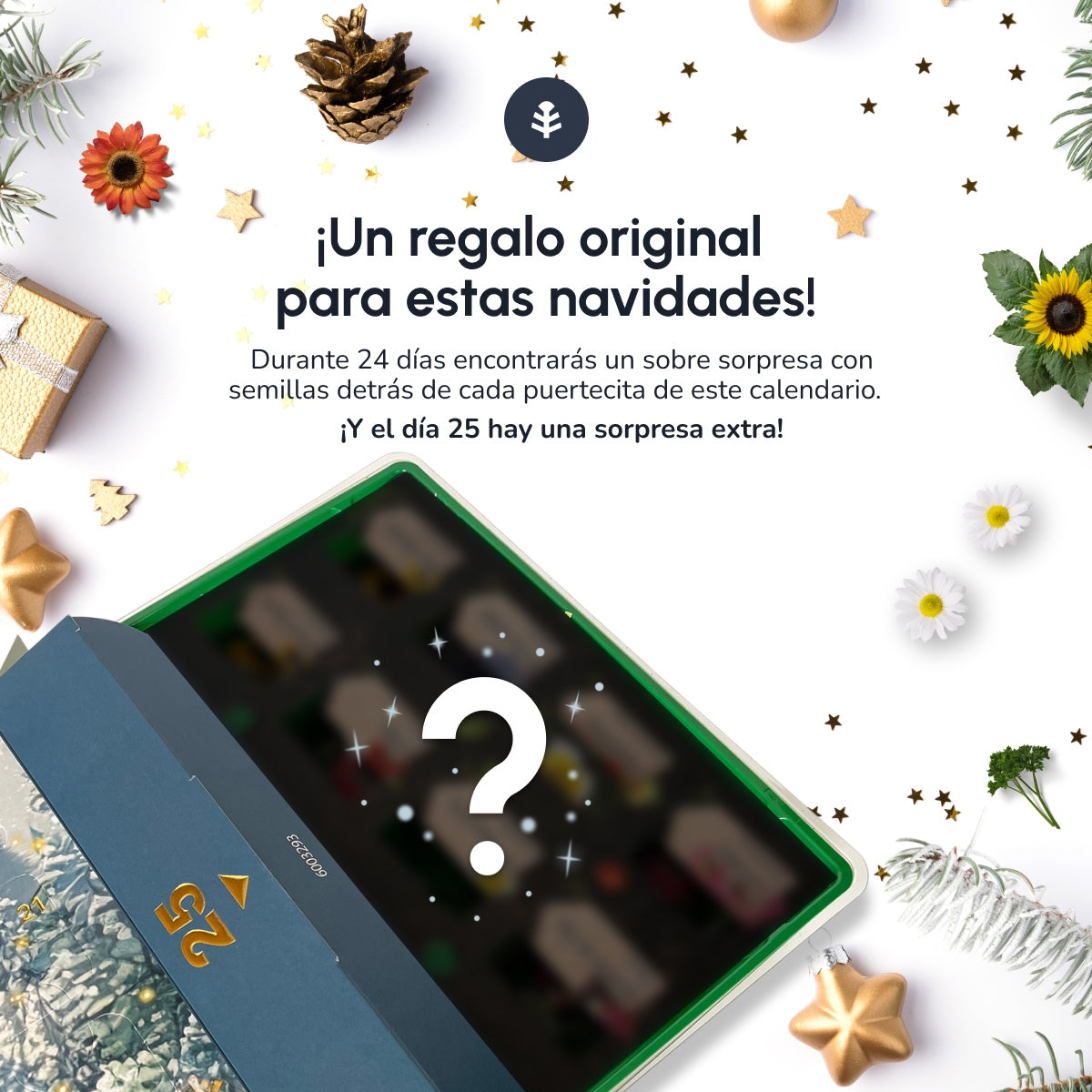 Calendario de Adviento de semillas con mini invernadero Planeta Huerto