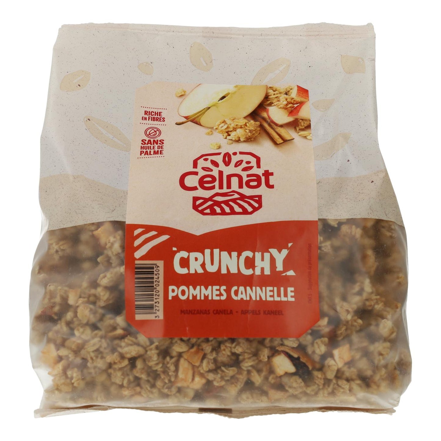 Crunchy Manzana y Canela Celnat 500g