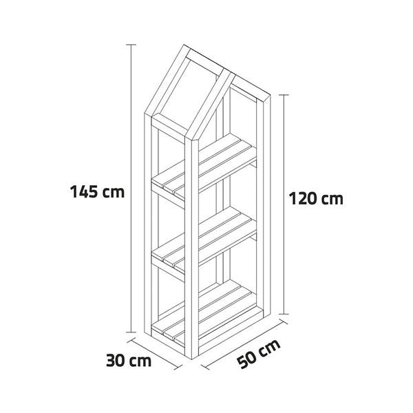 Estantería de madera Natural Campanile Indoor M