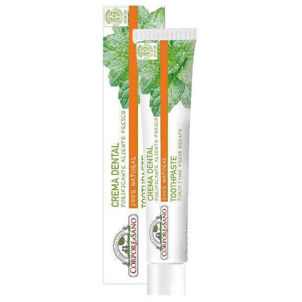 Dentífrico purificante tomillo, menta y albahaca Corpore Sano 75 ml
