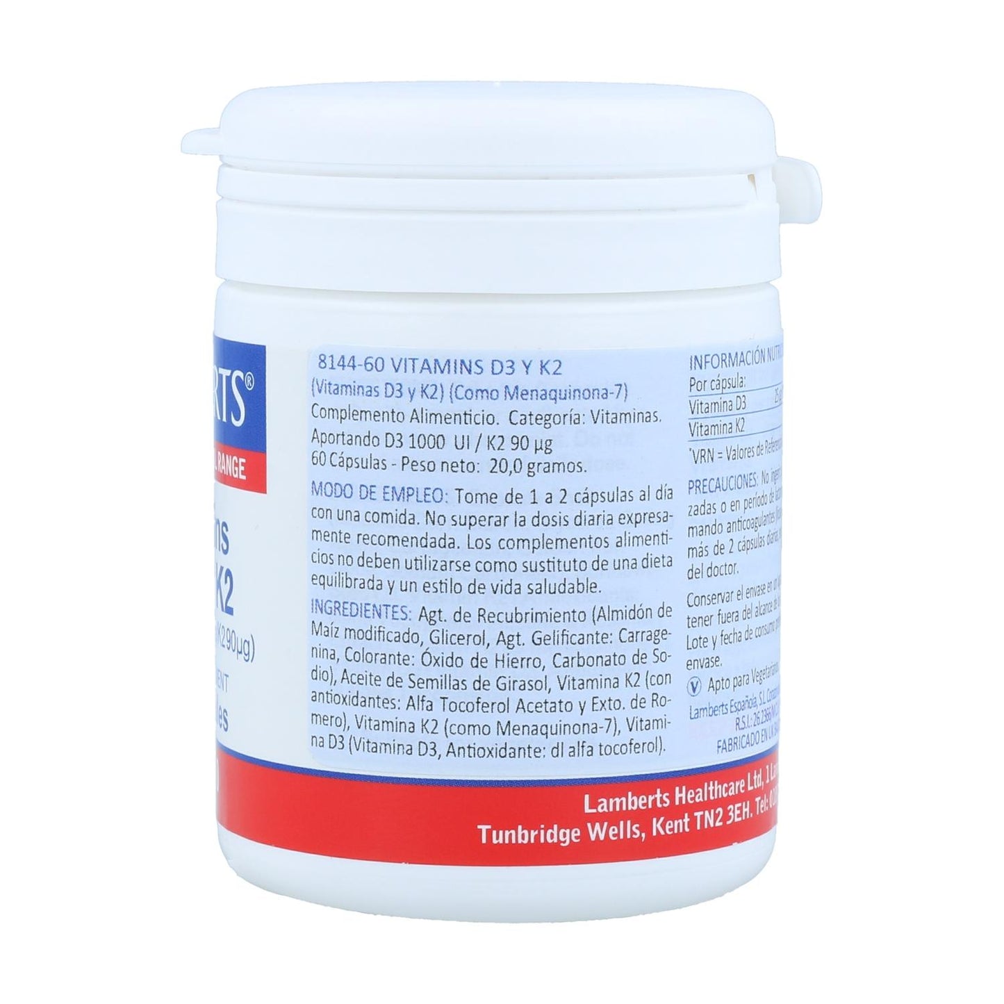 Vitamina D 3 1000 Ui Y Vit K2  90 Ug, Lamberts