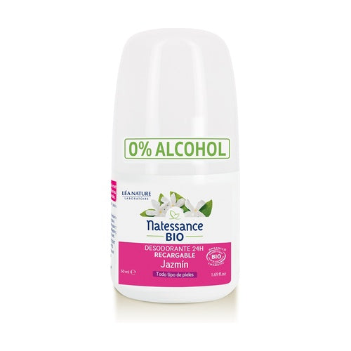 Desodorante recargable jazmín Natessance 50 ml