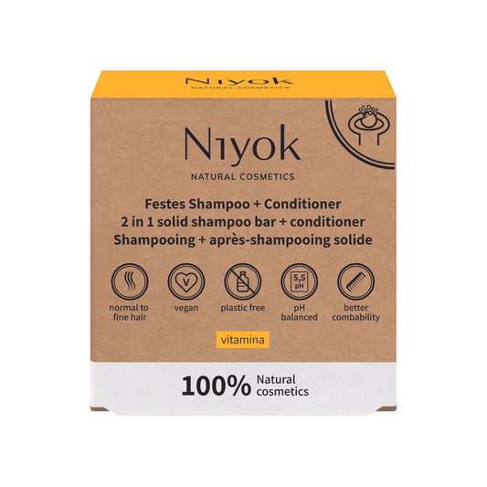 Champú + Acondicionador sólido vitamina Niyok 80 g