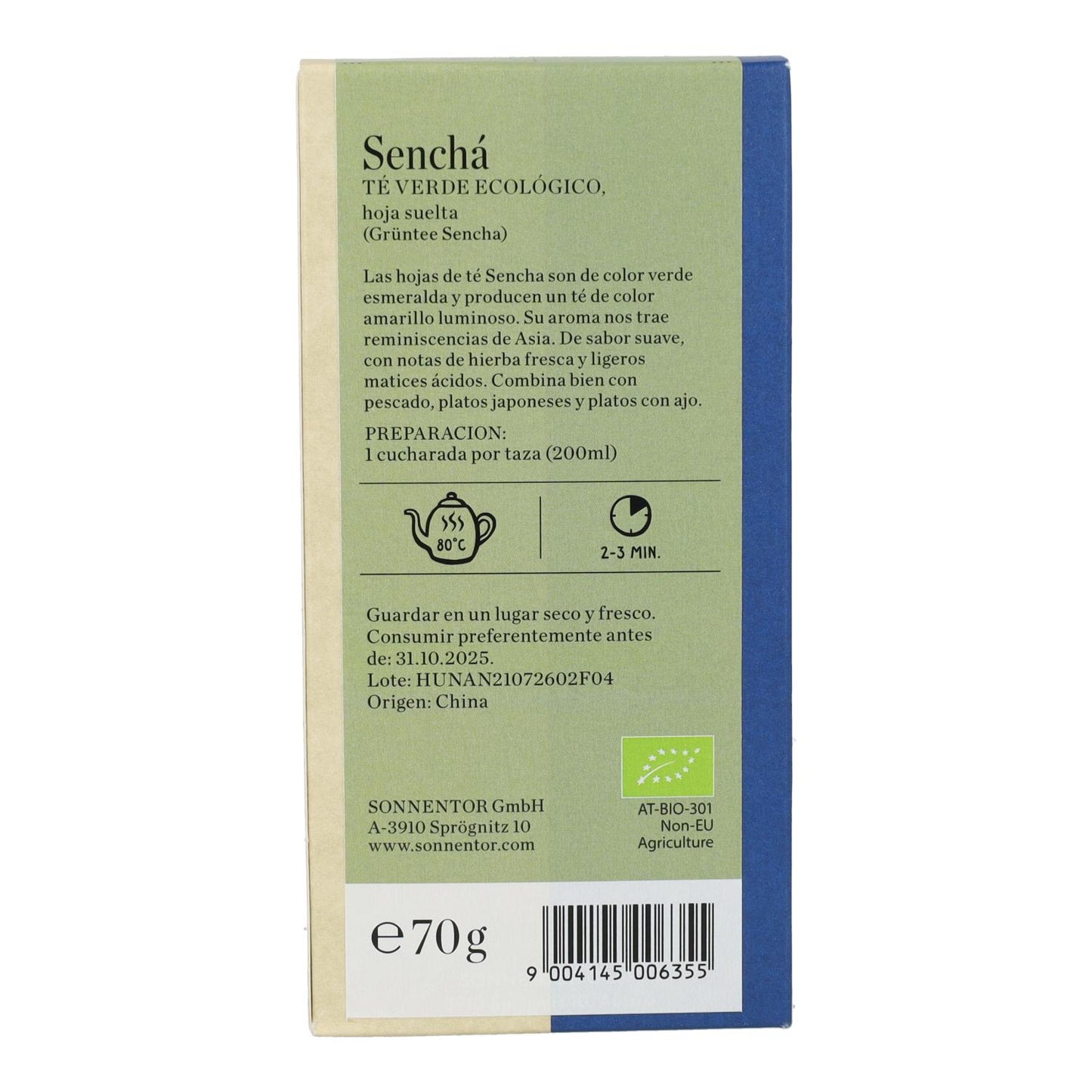 Té verde Senchá Eco 70g Sonnentor
