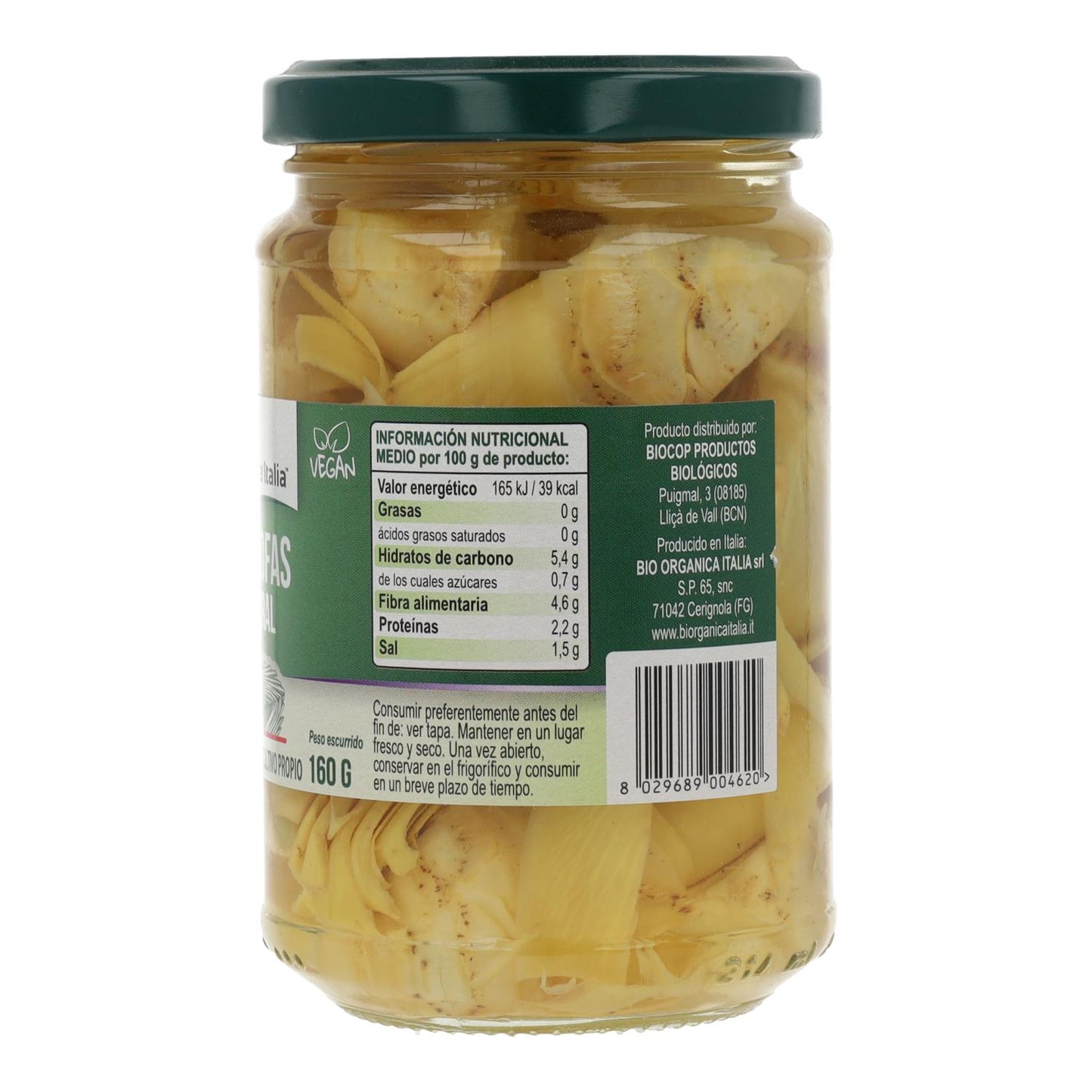 Alcachofas al Natural Demeter Bio Organica Italia 280 gr