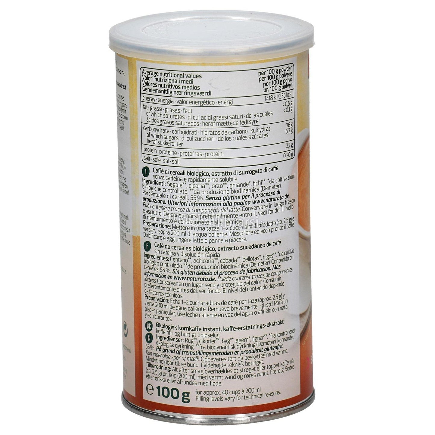 Café instantáneo de cereales Naturata 100 g