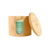Set 18 discos desmaquillantes reutilizables con dispensador de madera Pandoo