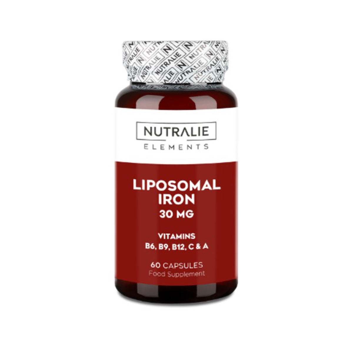 Hierro Liposomado 30mg + B6 + B12 Cansancio, Nutralie, 60 Cápsulas