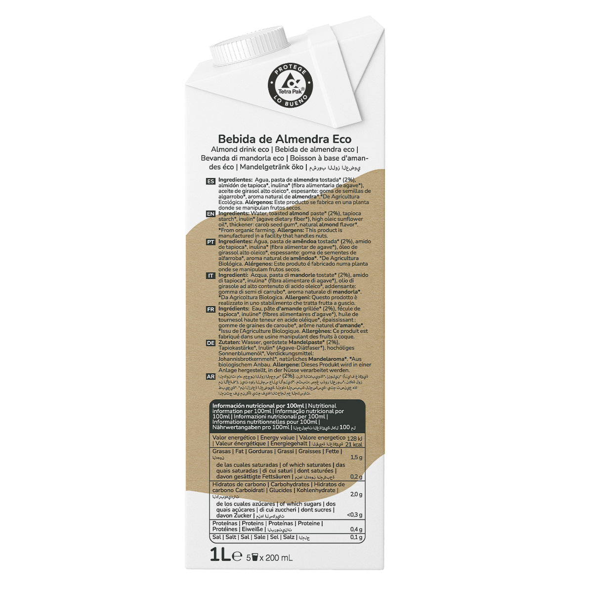 Pack 6x Bebida de Almendra Eco Planeta Huerto 1L