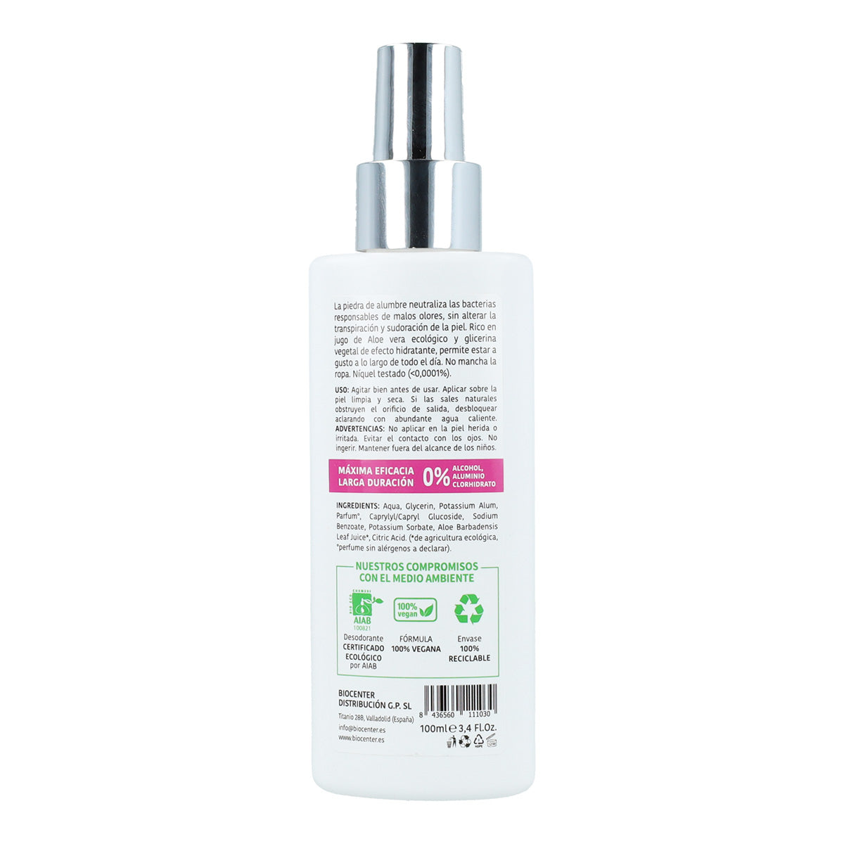 Desodorante Ecológico Spray Talco Biocenter 100 ml